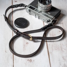 LCS1 HandMade Slim Adjustable Leather Camera Strap